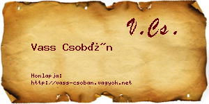 Vass Csobán névjegykártya