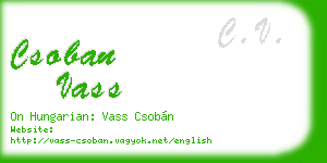 csoban vass business card