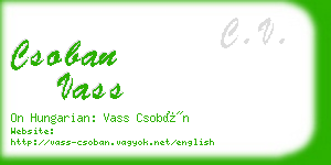 csoban vass business card